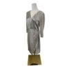 Tahari Arthur S. Levine Metallic Silver Party Dress Sheath Cocktail Size 8 - Image 2