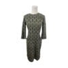 NWOT J.McLaughlin Knit Dress Sheath 3/4 Sleeve Chain Print Career Size Large - Image 2