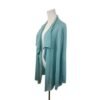 Eileen Fisher Cascading Cardigan Ultrafine Merino Aqua Blue Size Small - Image 2