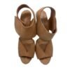 Pedro Garcia Suede Heels Peep Toe Slingback Stiletto Tan Size 39 - Image 2