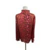 Julie Brown NYC Button Up Hidden Placket Shirt Reptile Pink Black - Size 10 - Image 3