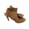 Pedro Garcia Suede Heels Peep Toe Slingback Stiletto Tan Size 39 - Image 3