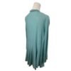 Eileen Fisher Cascading Cardigan Ultrafine Merino Aqua Blue Size Small - Image 3