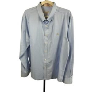 Burberry London Dress Shirt Check Trim Light Blue - Size XXL
