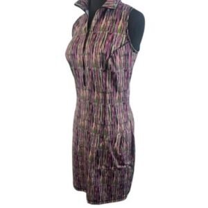 Kevan Hall Sport Golf Dress Athletic Sleeveless Zip Pockets Purple - Size M