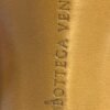 Bottega Veneta Woven Gold Leather Heeled Sandals Slides Size 38 - Image 6