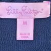 Lilly Pulitzer Merino Wool Crochet Sleeve Knit Dress - Navy Blue - Size Medium - Image 4