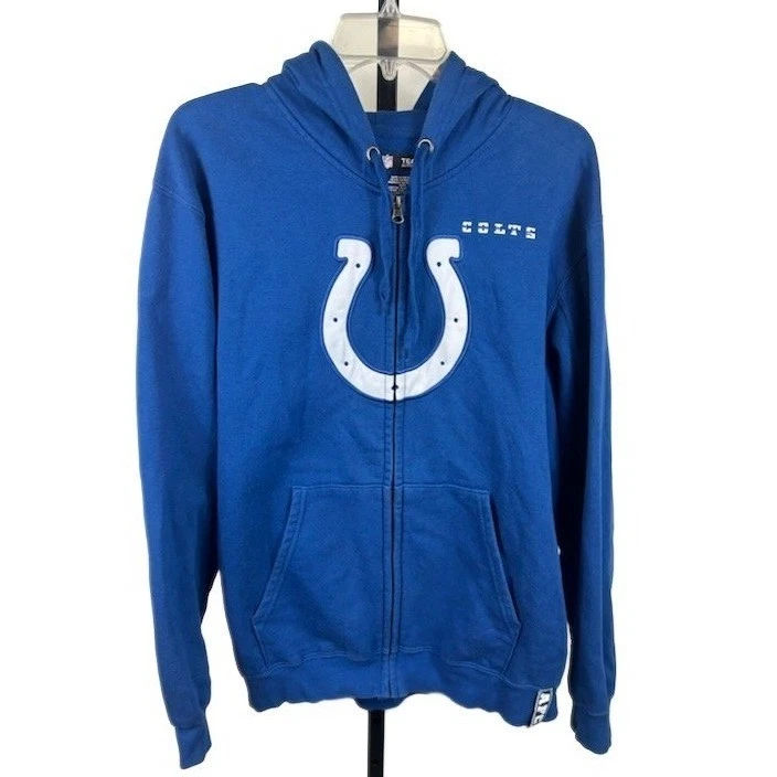 Indianapolis Colts Men's Size Large Royal Blue Full Zip NFL Hoodie Sweatshirt