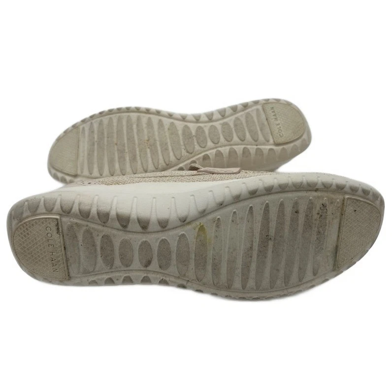 Cole Haan Shoes Women's 8 B Zerogrand Knit Loafer Slip On Sneakers Gold Beige - Image 4