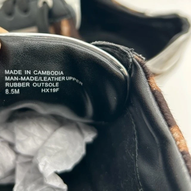 Michael Kors Women's Size 8.5 Black Glitter Leopard Wedge Sneakers Tennis Shoes - Image 5