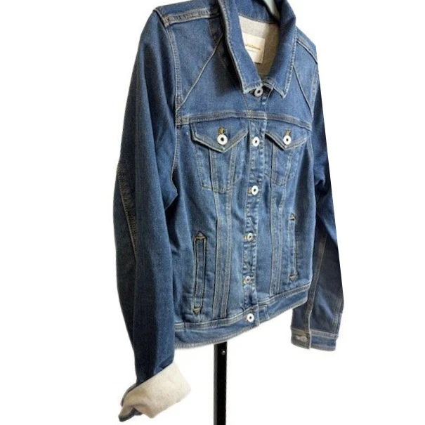 Pilcro Letterpress Anthropologie Denim Jean Jacket Medium Wash Size Large - Image 3