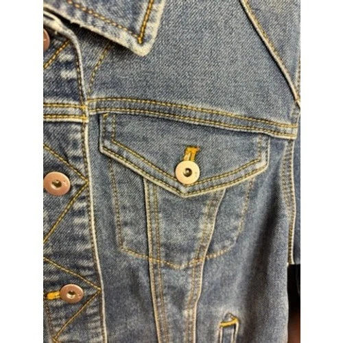Pilcro Letterpress Anthropologie Denim Jean Jacket Medium Wash Size Large - Image 4