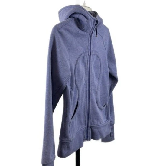 Lululemon Thick Hoodie Women's Size 4 Periwinkle Purple Full Zip Yoga Jacket - Image 2
