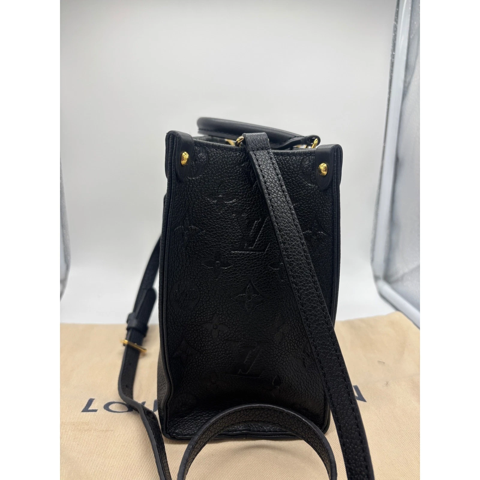 Louis Vuitton Onthego PM Monogram Empreinte Leather Black W/Dust Bag $3400 - Image 8