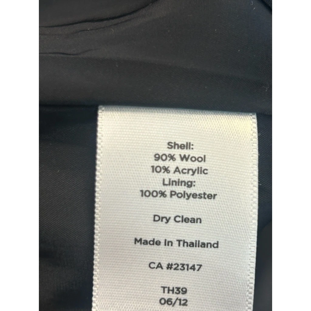 Talbots Women's Size 6 Navy Pink Green Plaid Wool Blend Pencil Skirt - Image 4