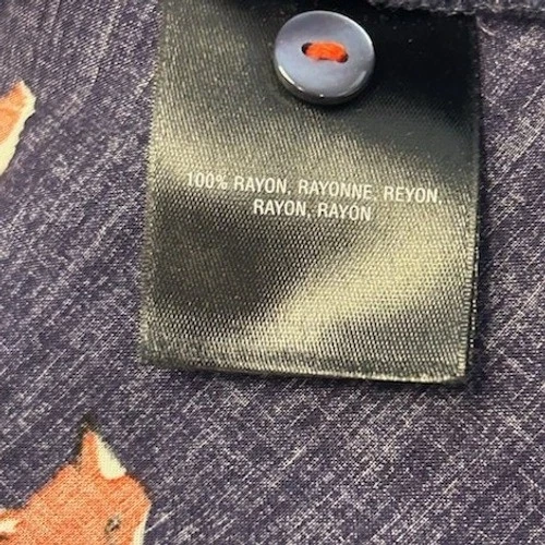 Maeve Anthropologie Blouse Top Women's Size 4 Navy Blue Fox Print Button Up - Image 4