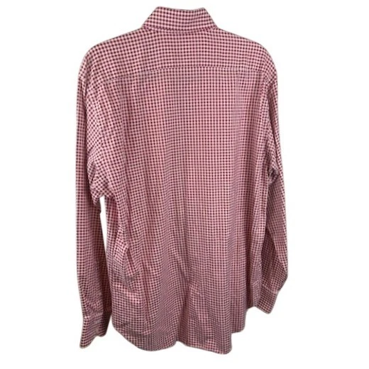 Thomas Dean Shirt Top Men's Size Large Red Gingham Long Sleeve Button Down Dress - Image 2