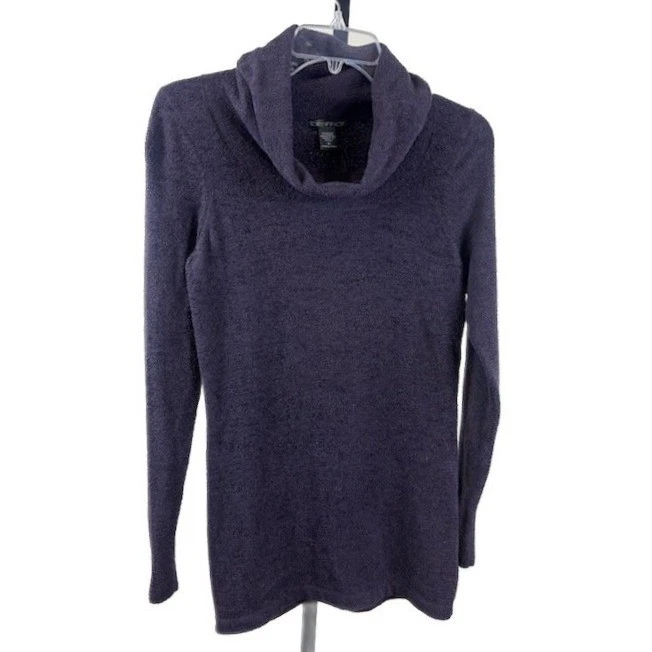 Exofficio Long Sweater Women's Size Medium Purple Cowl Neck Long Sleeve Soft