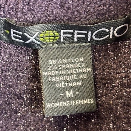 Exofficio Long Sweater Women's Size Medium Purple Cowl Neck Long Sleeve Soft - Image 4