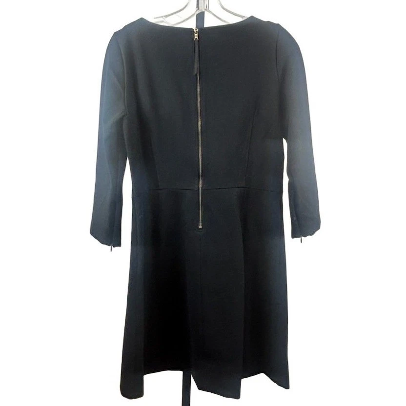 Spanx Perfect Shift Dress Women's Size Medium Black Boatneck 3/4 Sleeve Pockets - Image 2