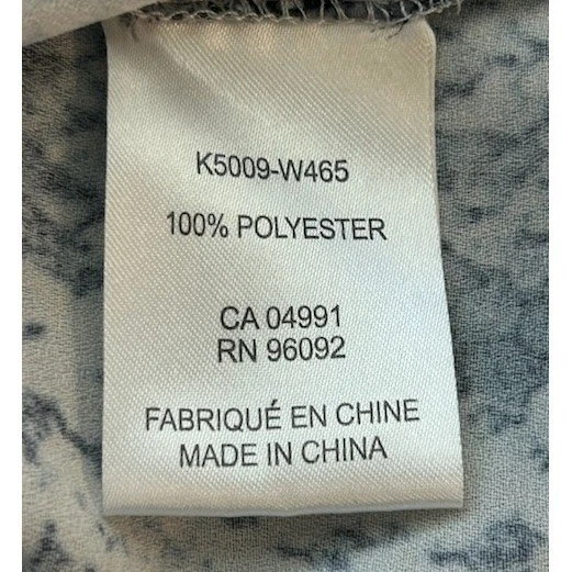 Hilary Radley Blouse Women's Size Small Petite Snakeskin Long Sleeve Tie Cuff PS - Image 4