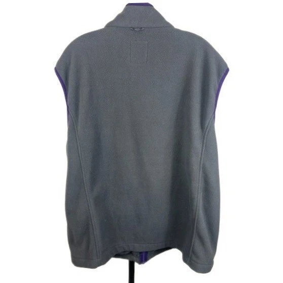 Baltimore Ravens NFL Fleece Vest Full Zip Gray Men's Size XL - Image 2