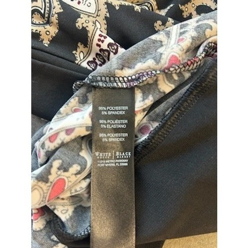 White House Black Market Women's Size Medium Paisley Print Long Sleeve Tunic Top - Image 6