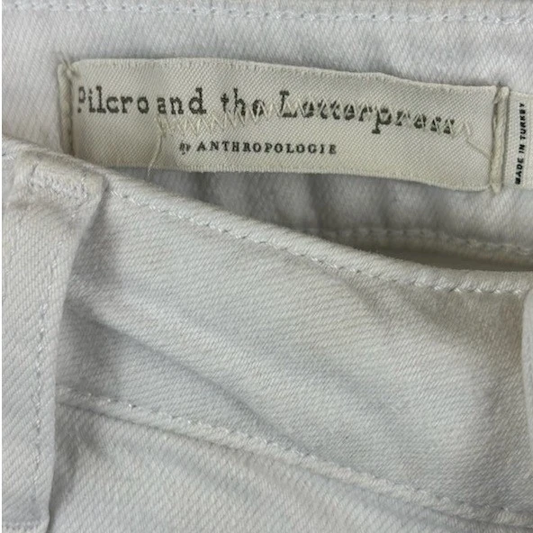 Pilcro And The Letterpress Women's Size 29 High Rise Skinny Jeans White - Image 4