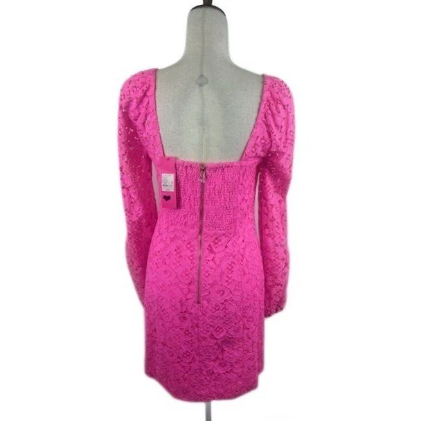 NWT Lilly Pulitzer Dress Women's Size Small Pink Hey Bouquet Julian Lace $278 - Image 3