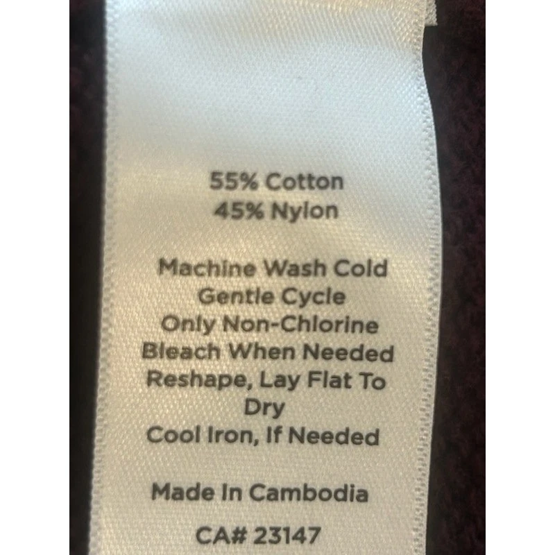 Talbots Women's Size Small Burgundy Button Cardigan Long Sweater Pink Collegiate - Image 5