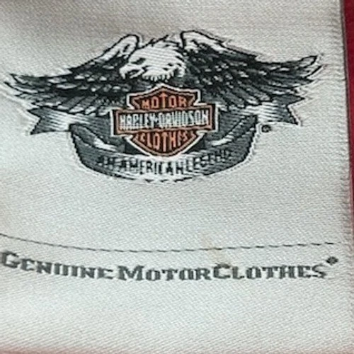 Harley Davidson Women's Size Small Red Black Raglan Bomber Sweatshirt Top - Image 5