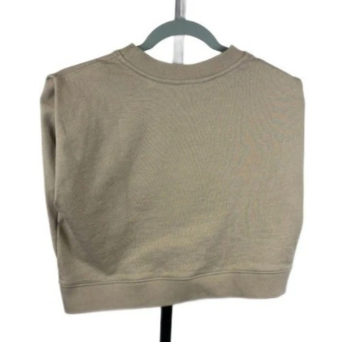 Anthropologie Women's Size XS Taupe Cropped Pullover Sweatshirt - Image 2