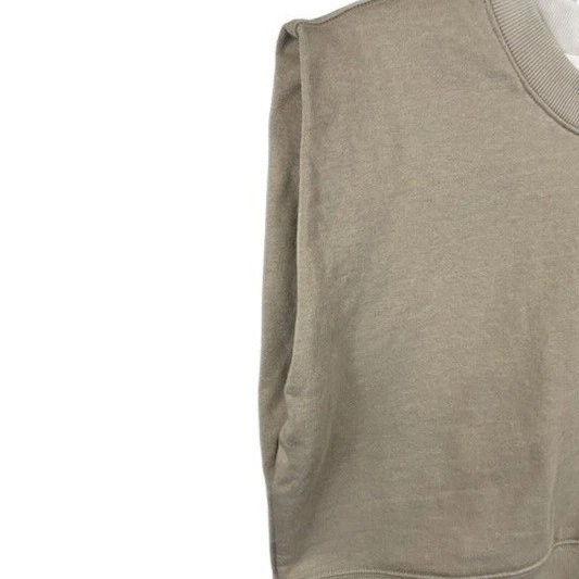 Anthropologie Women's Size XS Taupe Cropped Pullover Sweatshirt - Image 3