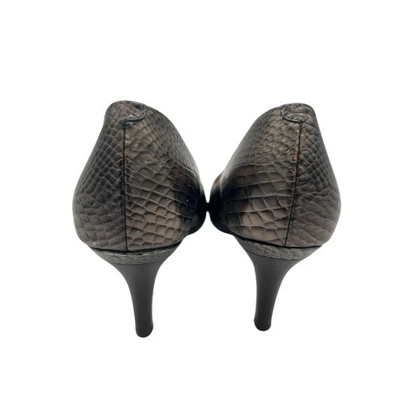 Cole Haan Air Pumps Women's Size 9.5 B Metallic Shoes Peep Toe Heels - Image 2