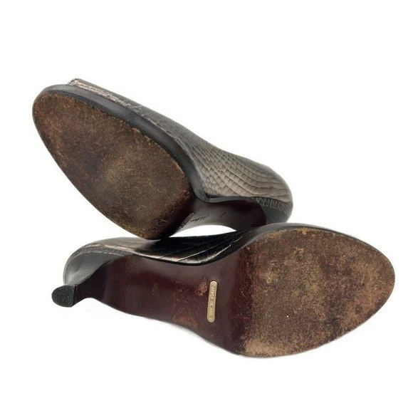 Cole Haan Air Pumps Women's Size 9.5 B Metallic Shoes Peep Toe Heels - Image 3