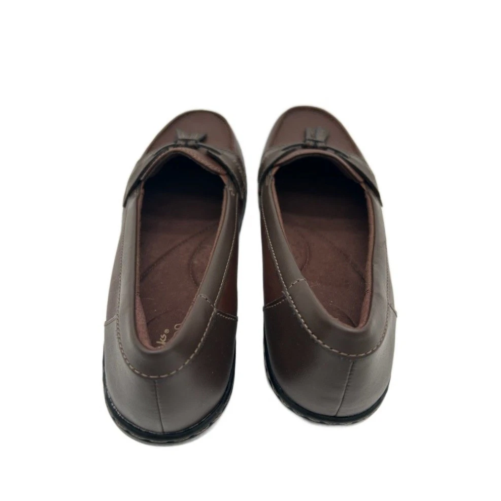 Clarks Women's Loafers Size 8M Brown Leather Tassel Shoes Ultimate Comfort - Image 3