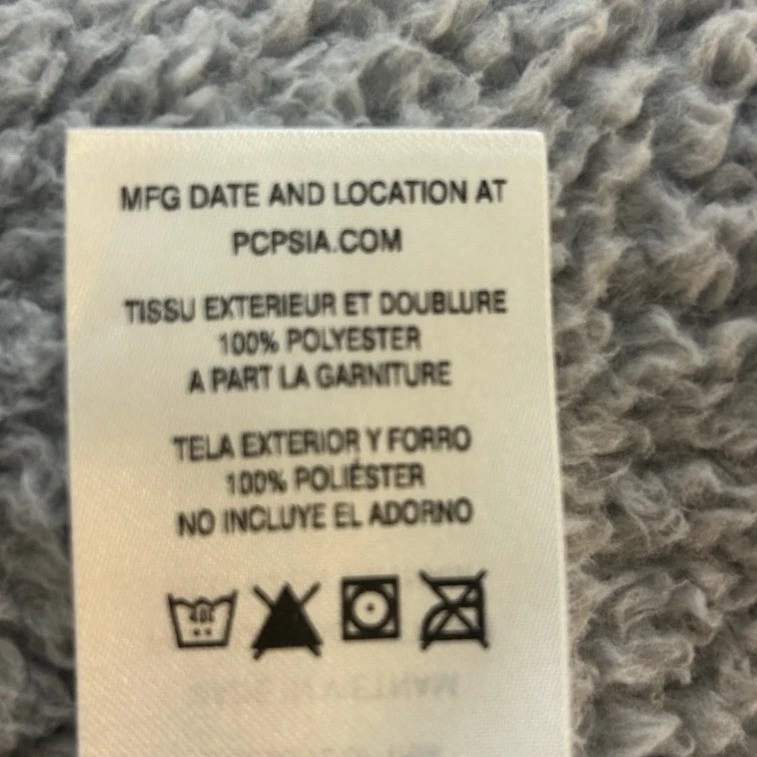 Patagonia Gray Fuzzy Fleece Half Zip Pullover Sweatshirt Women's Size XL - Image 4