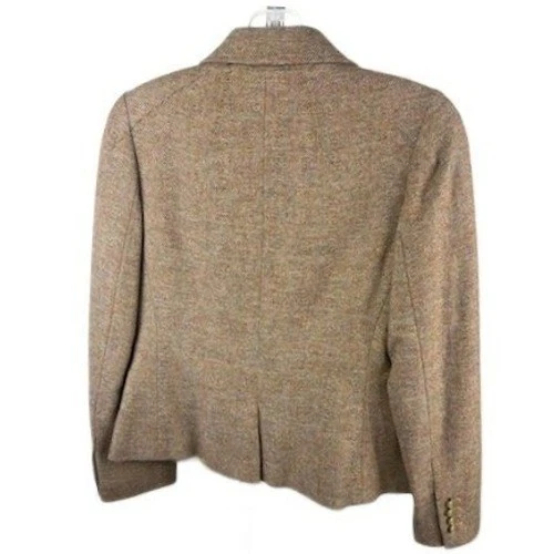 Talbots Petites Blazer Tweed Wool Blend Classic Jacket Size 6P Equestrian - Image 2