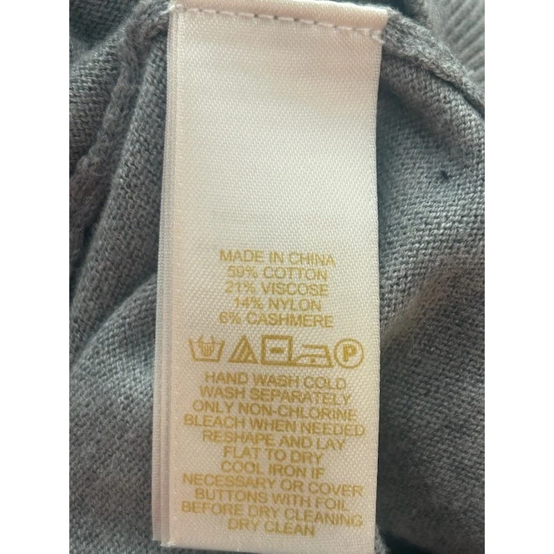 Kate Spade Gray Knit Cardigan Sweater 3/4 Sleeve Button Front Size Large - Image 5