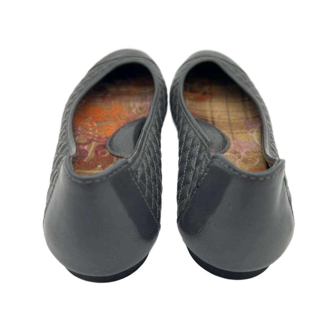 Born Shoes Women's Size 9/40.5 Quilted Dark Gray Ballet Flats Round Toe Slip-On - Image 3