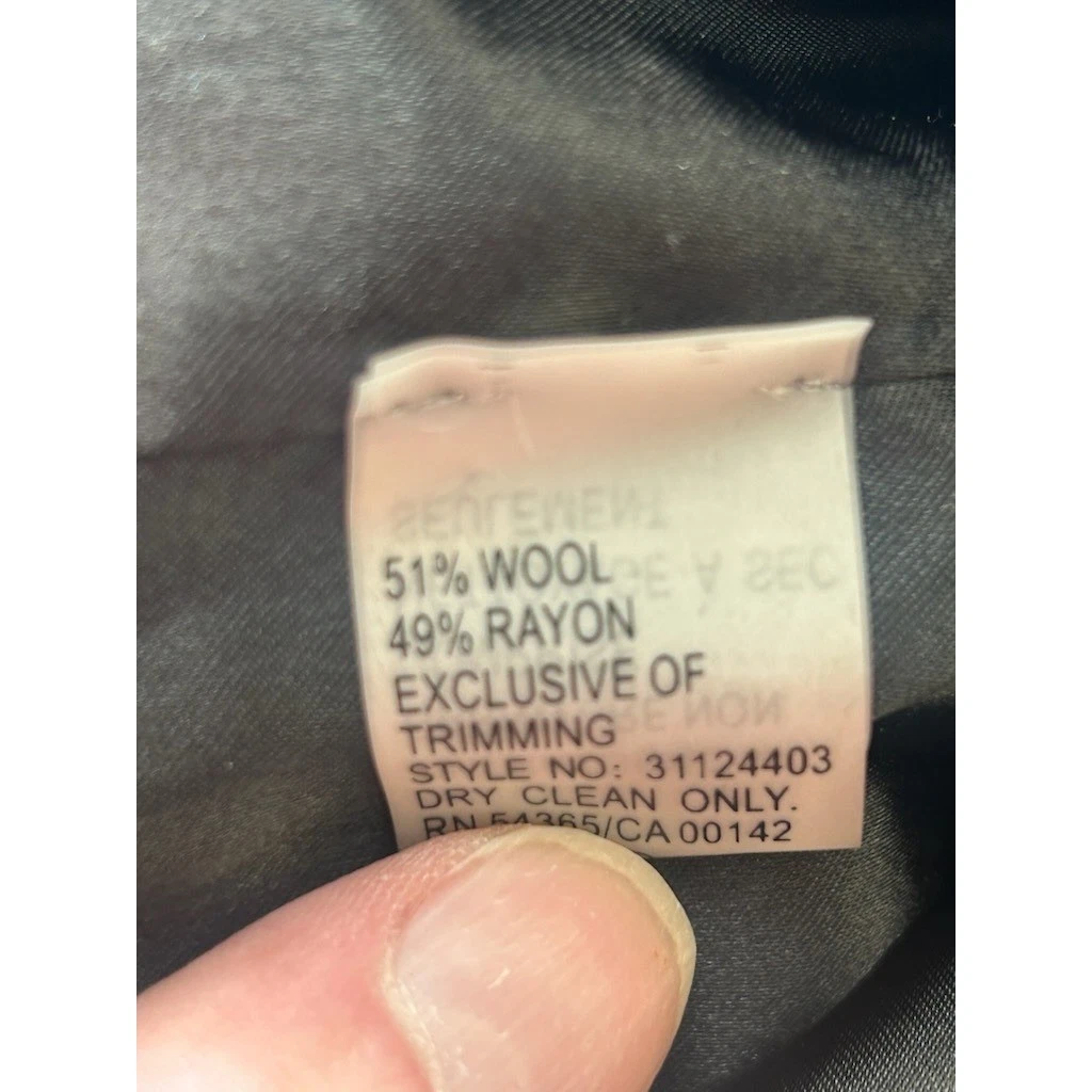 Peter Nygard Black Embellished Jewel Beaded Blazer Jacket Size 12 - Image 5