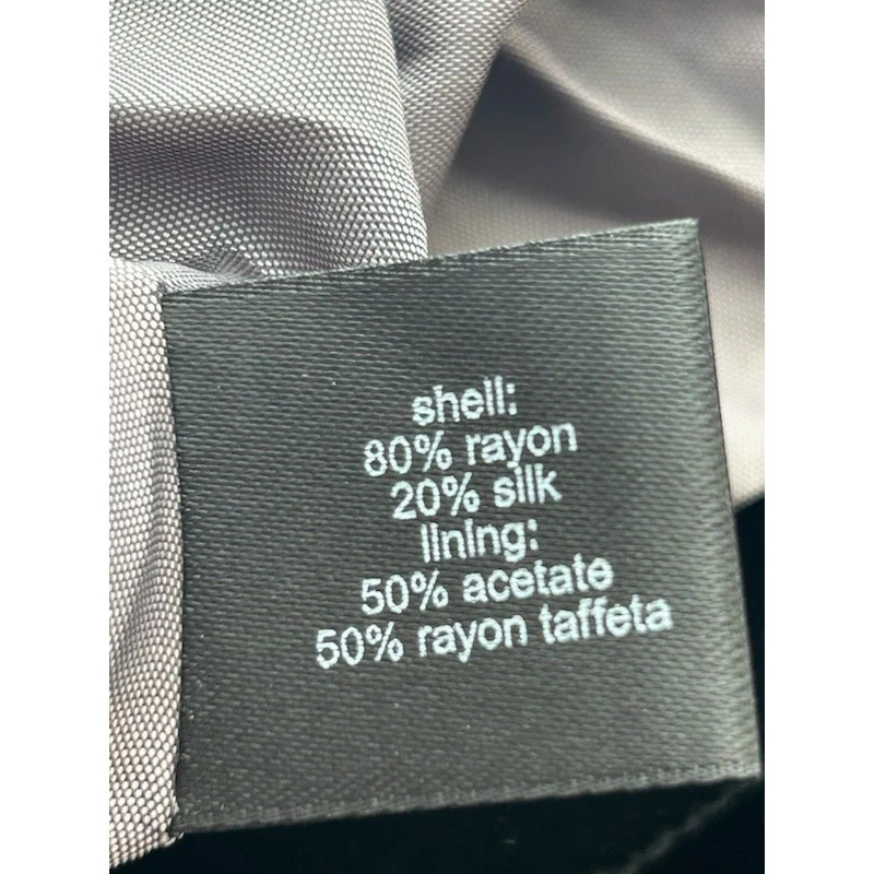 Y2K The Limited Velvet Blazer Black Crystal Buttons Silk Blend Party Jacket 6 - Image 5