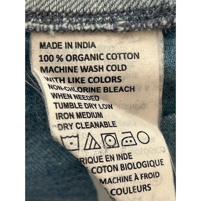 New Prana Tie Front Blouse Sleeveless Shirt Top Blue Organic Cotton Size XL - Image 5