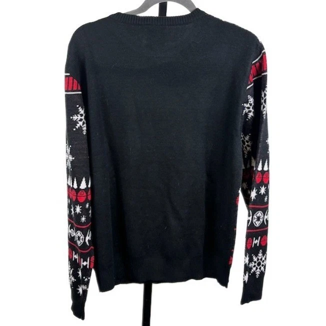 New Star Wars Men's Size Large Darth Vader Black Red Ugly Christmas Sweater - Image 2