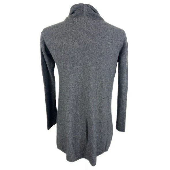 New Wythe NY XS Gray 100% Cashmere Open Front Cardigan Sweater MSRP $139 - Image 2