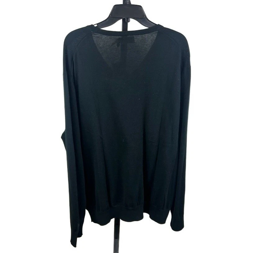 NWT Polo Ralph Lauren Black V Neck Sweater Red Pony Long Sleeve Mens Size XXL - Image 3