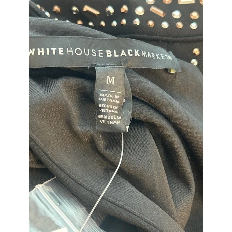 New White House Black Market Dress Crystal Accents Cocktail Party Size Medium - Image 4