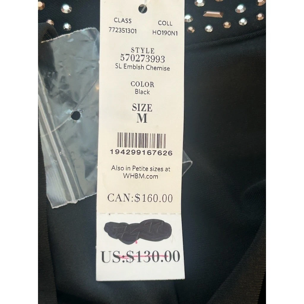 New White House Black Market Dress Crystal Accents Cocktail Party Size Medium - Image 5