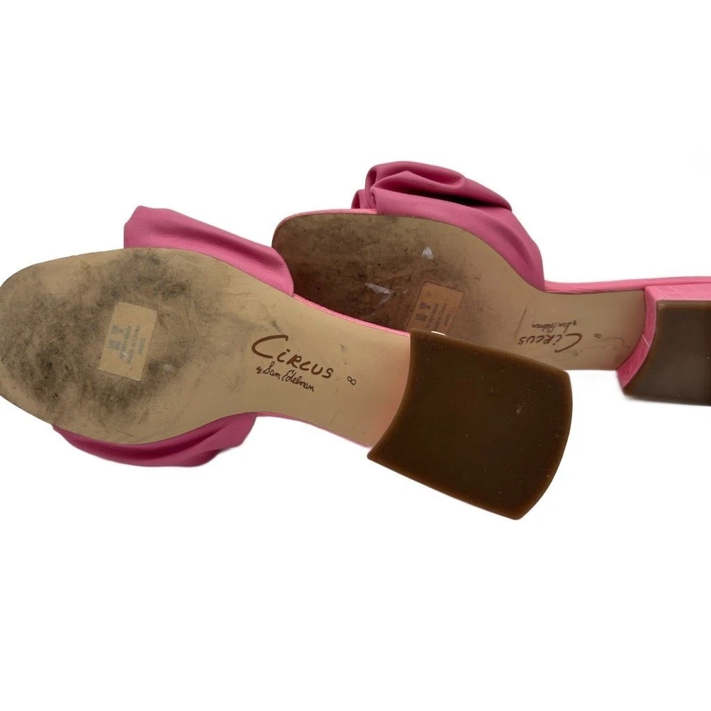 Circus by Sam Edelman Shoes Size 8M Janis Pink Croc Ruffle Slides Sandals - Image 4