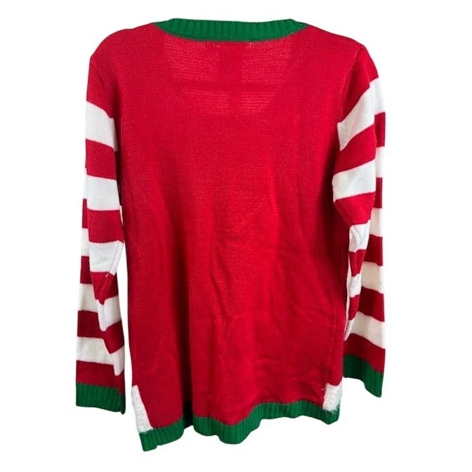 New Planet Gold Women's Plus Size 1X Red Penguin Holiday Ugly Christmas Sweater - Image 2
